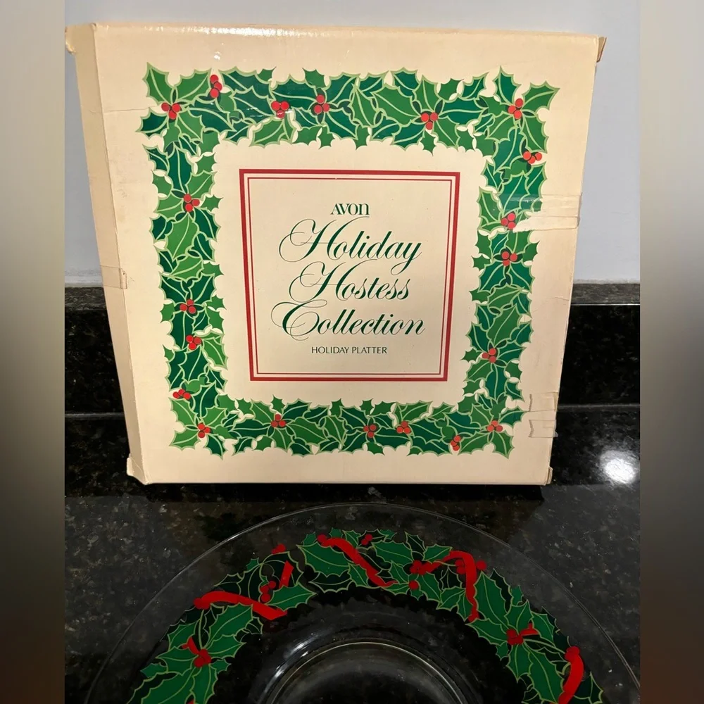 AVON Vintage 1981 Holiday Serving Platter